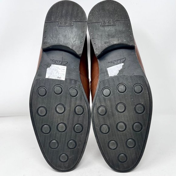 Clarks Mens Whiddon Step Loafer Cognac Brown Size‎ 9.5 main image 4
